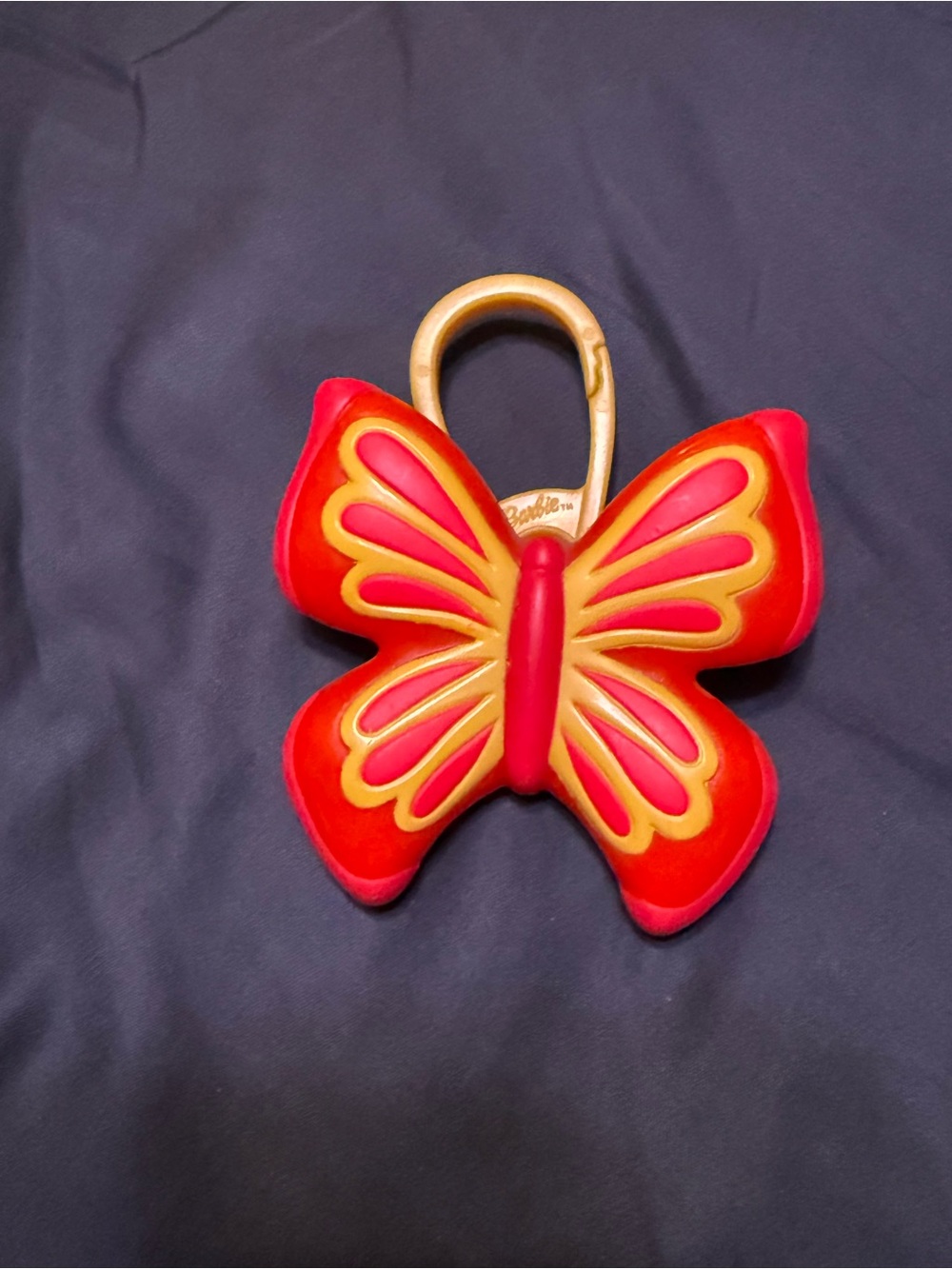 Vintage 2002 Burger King Barbie Butterfly Compact Mirror Clip